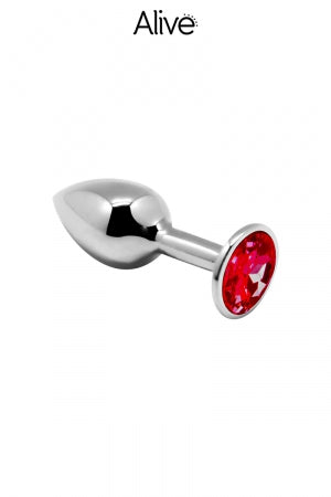 Plug métal bijou rouge M Alive