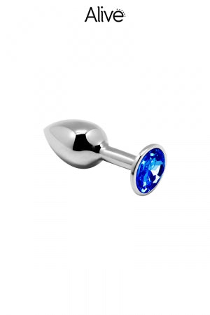 Plug métal bijou bleu S Alive