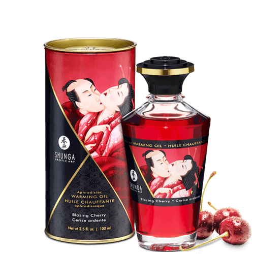 Huile chauffante aphrodisiaque Cerise ardente 100ml