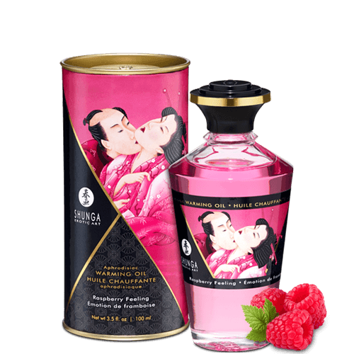 Huile chauffante aphrodisiaque Framboise 100ml