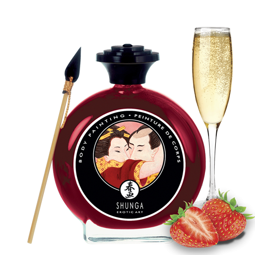 Peinture de corps embrassable Vin pétillant à la fraise
