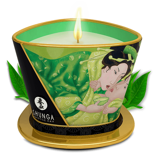 Bougie de massage lueur et caresses Zenitude Thé vert exotique