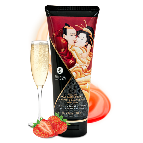 Crème de Massage délectable Vin pétillant à la fraise