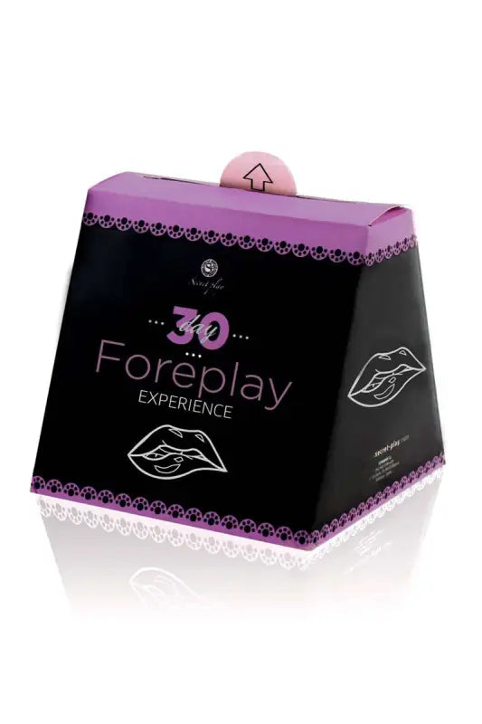 Boîte noire et violette ’Foreplay Experience’.