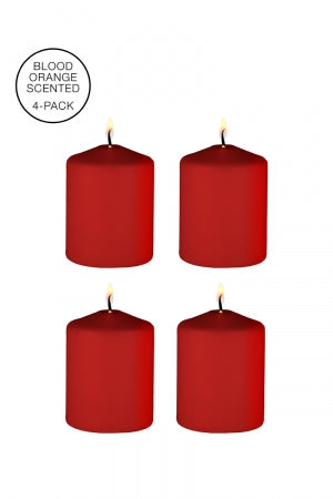 4 bougies SM rouges parfumées