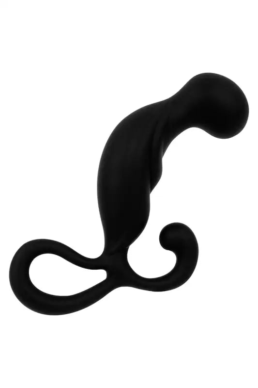 Masseur de prostate en silicone noir.