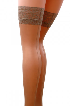 Bas couture beige 17 deniers Passion