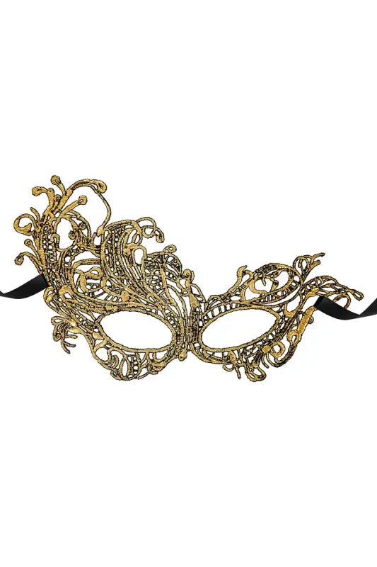 Masque de mascarade à paillettes d’or.