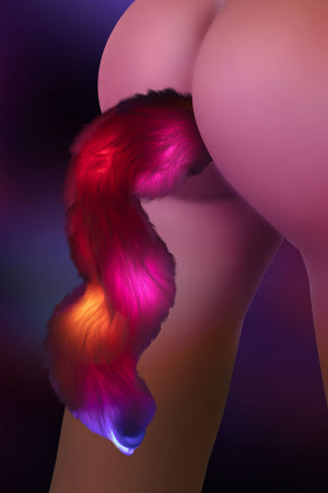 Plug anal Licorne avec queue lumineuse
