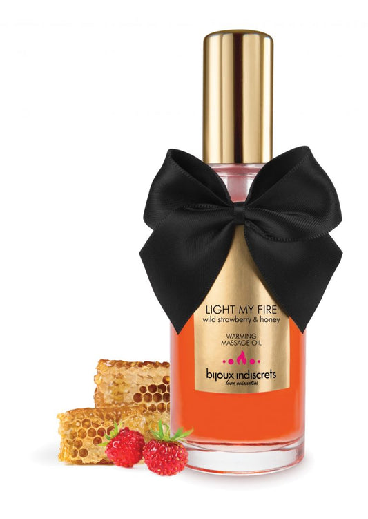 Huile de massage embrassable chauffante Fraise sauvage