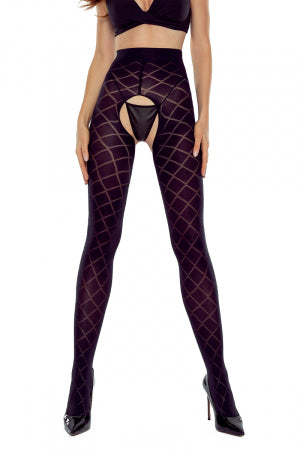Collants ouverts 40 deniers noir