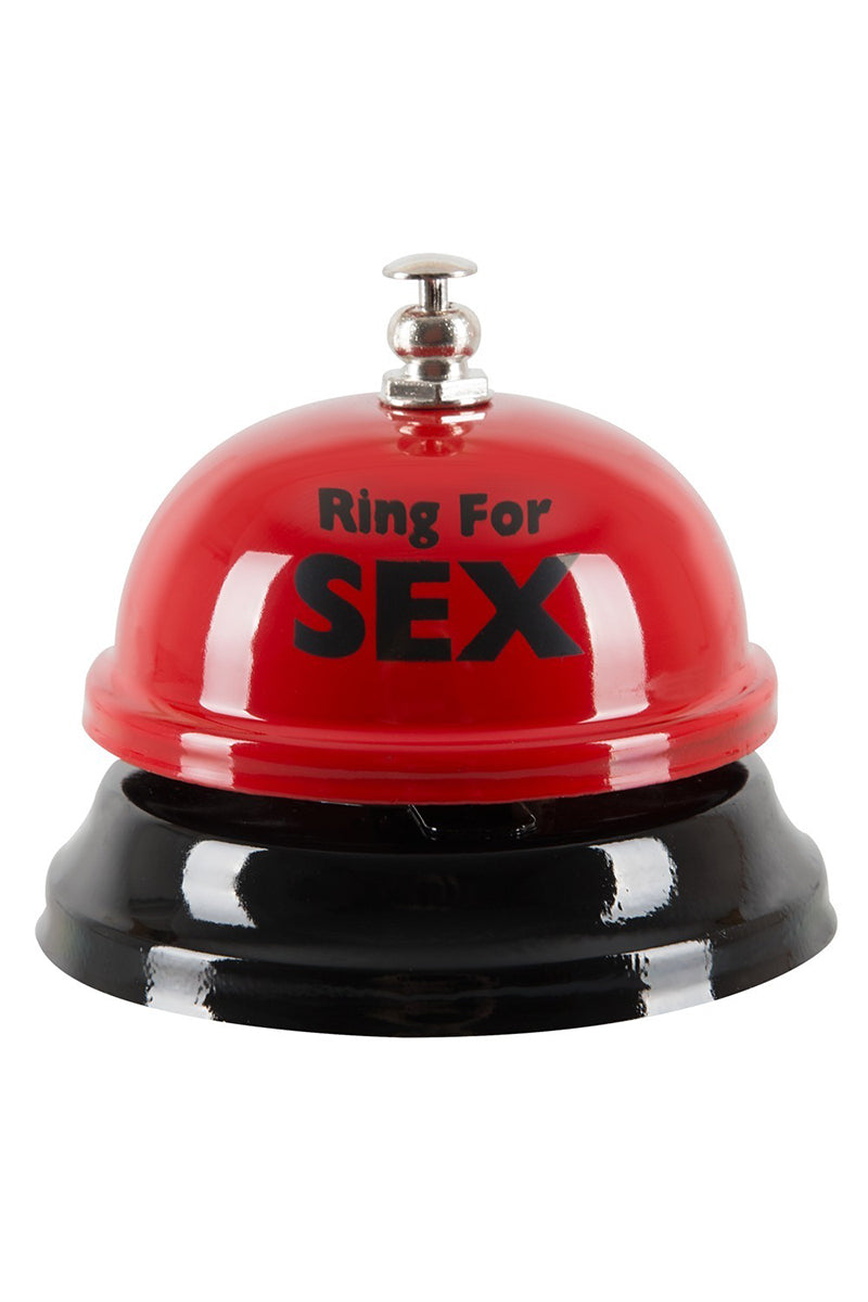 Sonnette de table ou de comptoir rouge bordeaux avec inscrit : ring for sex idéal pour: anniversaire, enterrement de vie de jeune fille (EVJF) ou de garçon (EVG), mariage ou crémaillère, cadeau de promotion professionnelle décalé,surprise humoristique pour un couple complice