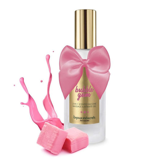 Gel 2 en 1 Intime et massage silicone Bubble gum 100 ml