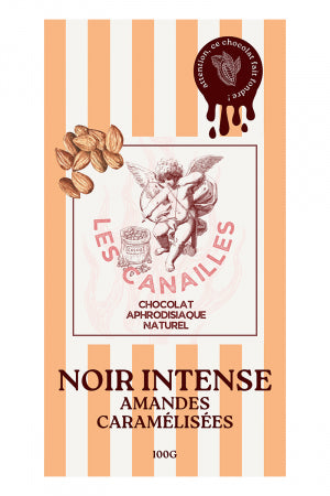Chocolat noir amandes caramélisées Tablette 100g