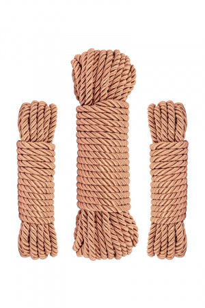 Coffret 3 cordes de bondage Premium · Rosy Gold