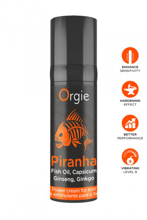 Crème stimulante Piranha Power Cream Orgie
