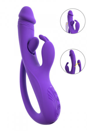 Vibro Rabbit avec tickler flexible · Sweet Smile