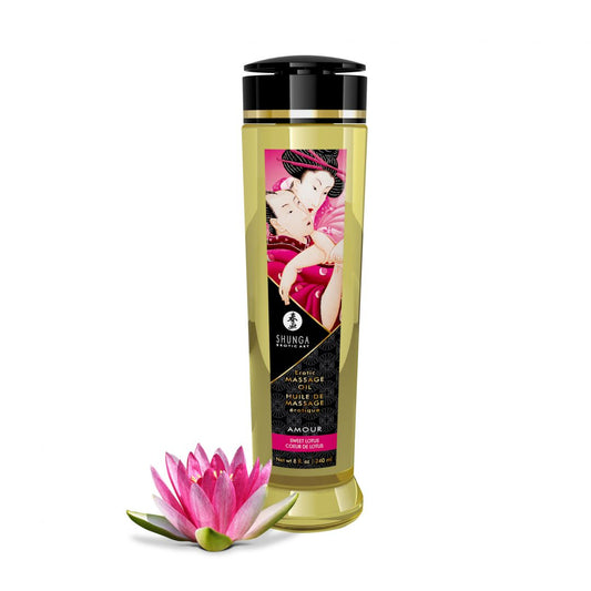 Huile de massage érotique Coeur de Lotus 240 ml