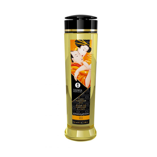 Huile de massage érotique Stimulation Pêche 240 ml