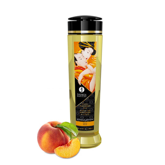Huile de massage érotique Stimulation Pêche 240 ml