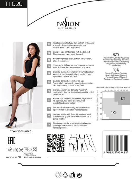 Collants Résille Blanc grande taille