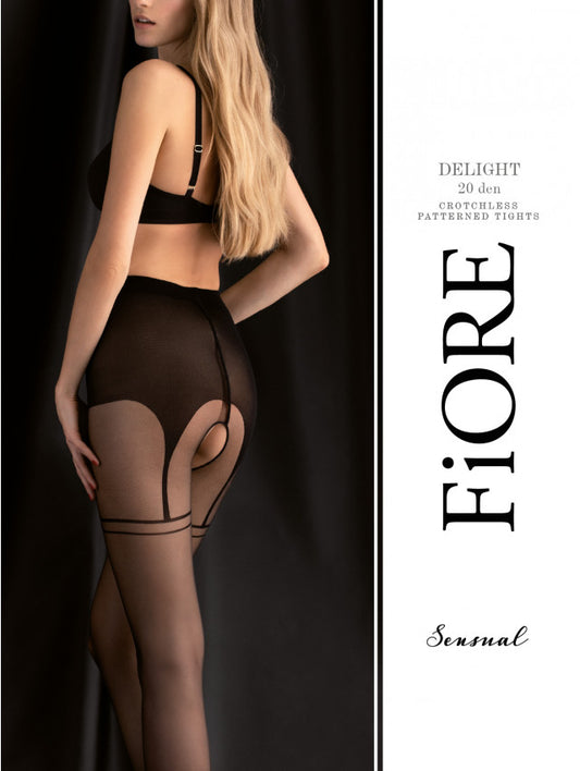 Delight Collants ouvert 20 DEN Noir