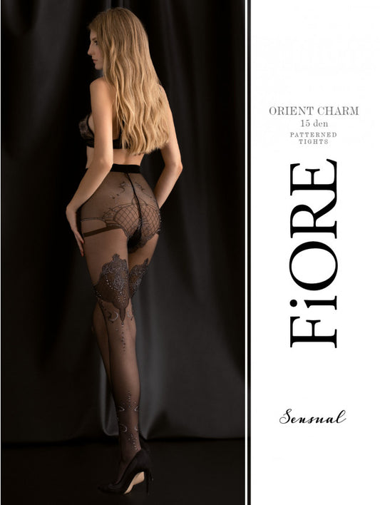 Orient charm Collants 15 DEN Noir