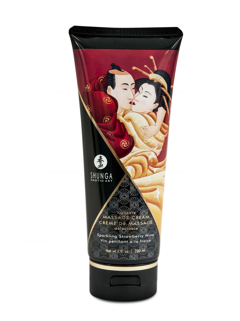 Crème de Massage délectable Vin pétillant à la fraise