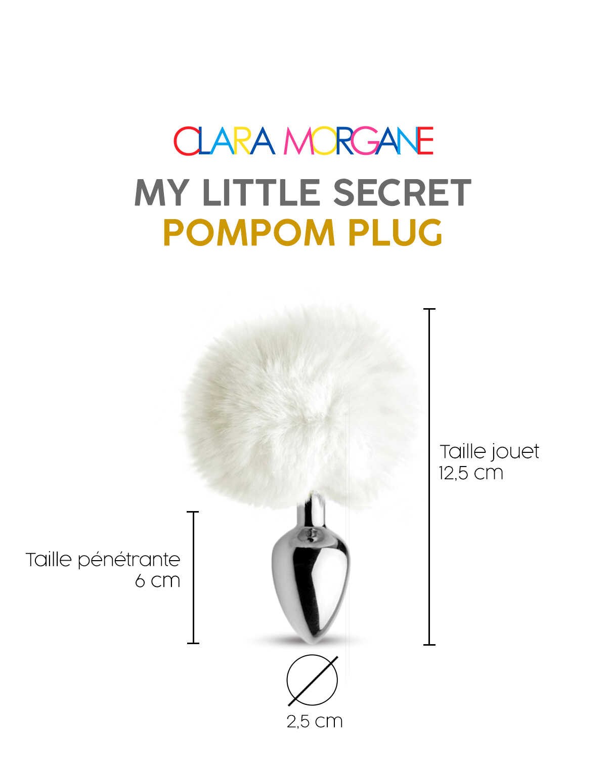 My little secret pompom plug blanc