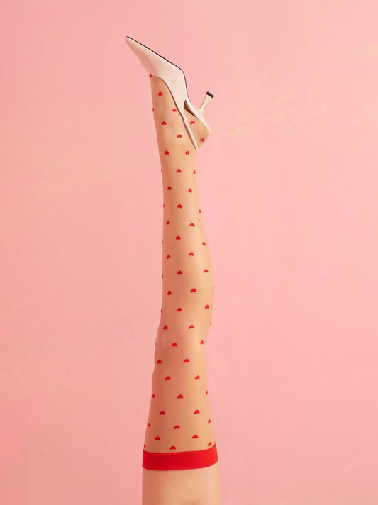 Love booster Bas 15 DEN Rouge et poudre