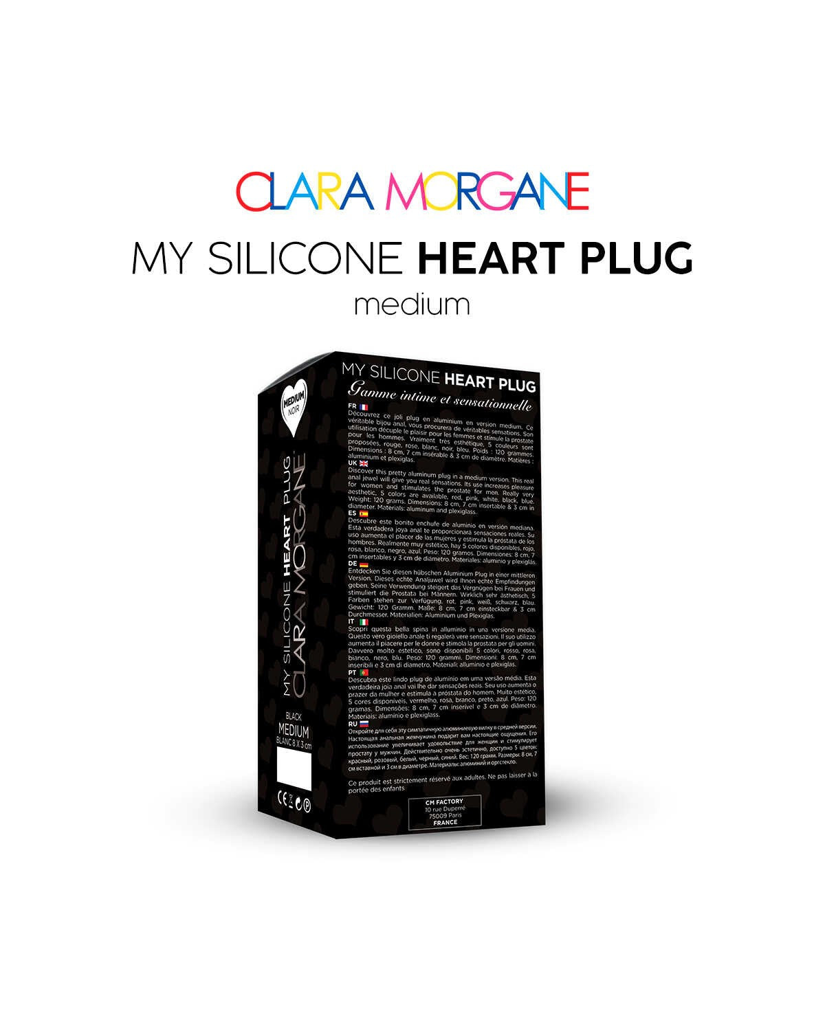 My Silicone Heart Plug Noir