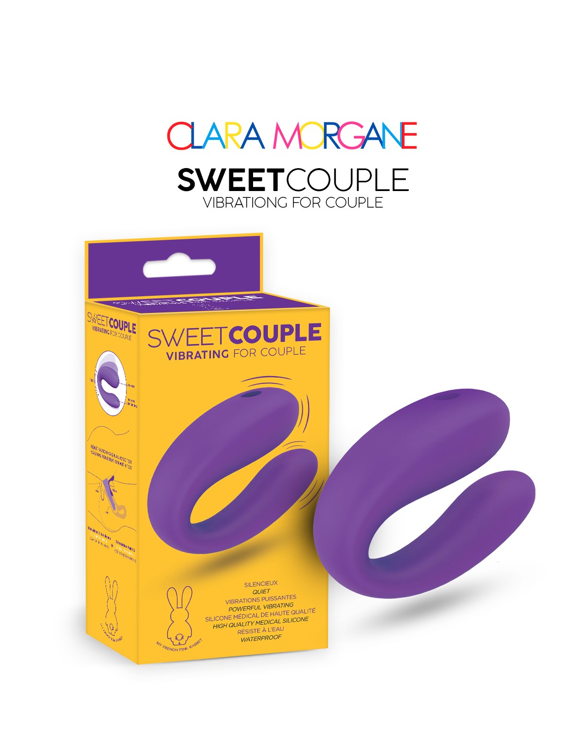 SWEET COUPLE - VIOLET (boite jaune) - Clara Morgane - Vibromasseur pour couple, pas cher disponible chez LollyDoll