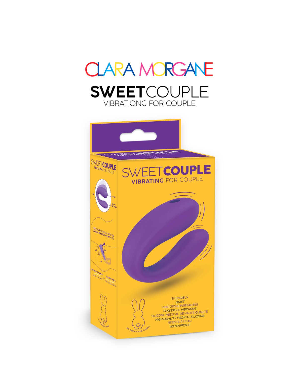 SWEET COUPLE - VIOLET (boite jaune) - Clara Morgane - Vibromasseur pour couple, pas cher disponible chez LollyDoll