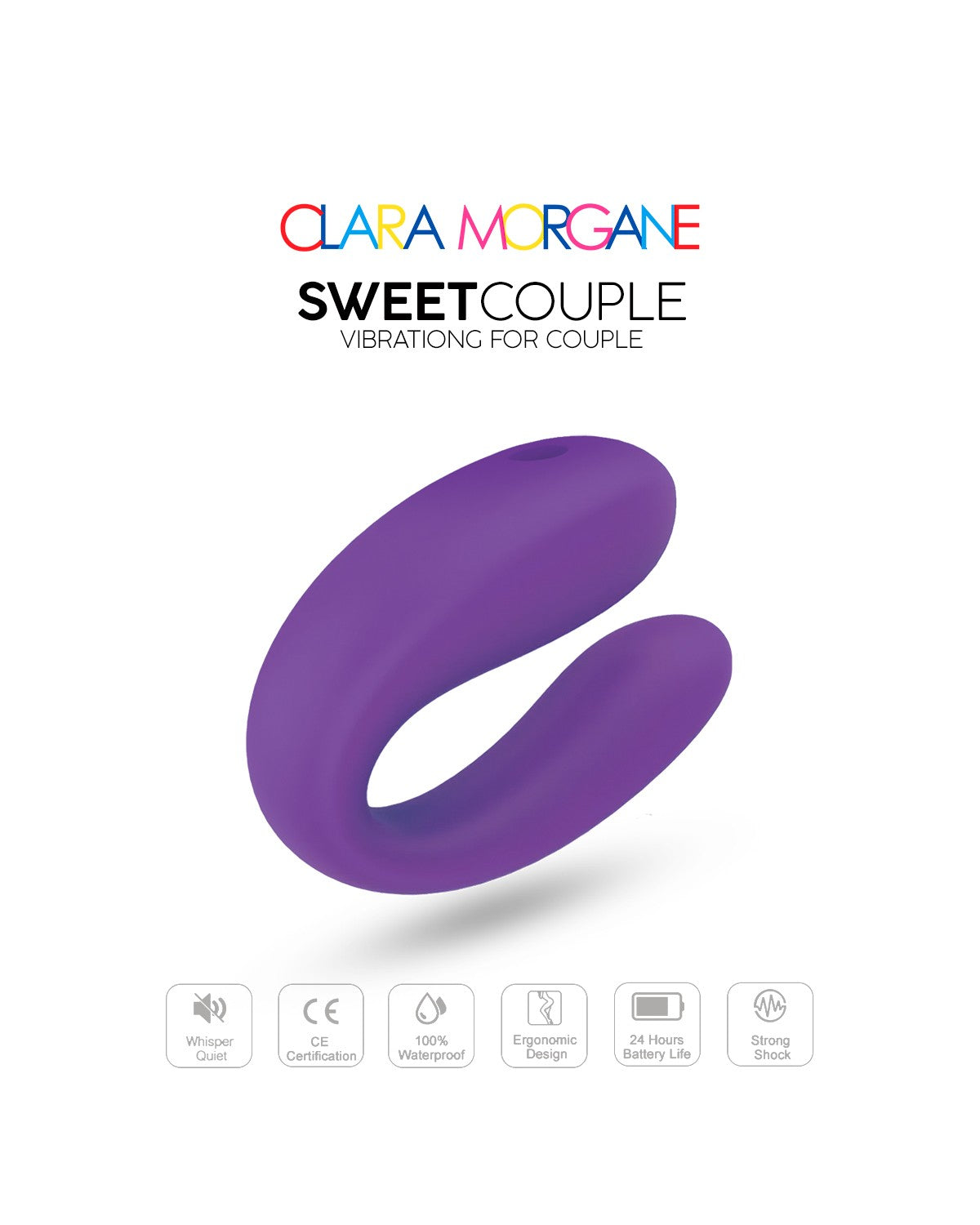 SWEET COUPLE - VIOLET (boite jaune) - Clara Morgane - Vibromasseur pour couple, pas cher disponible chez LollyDoll