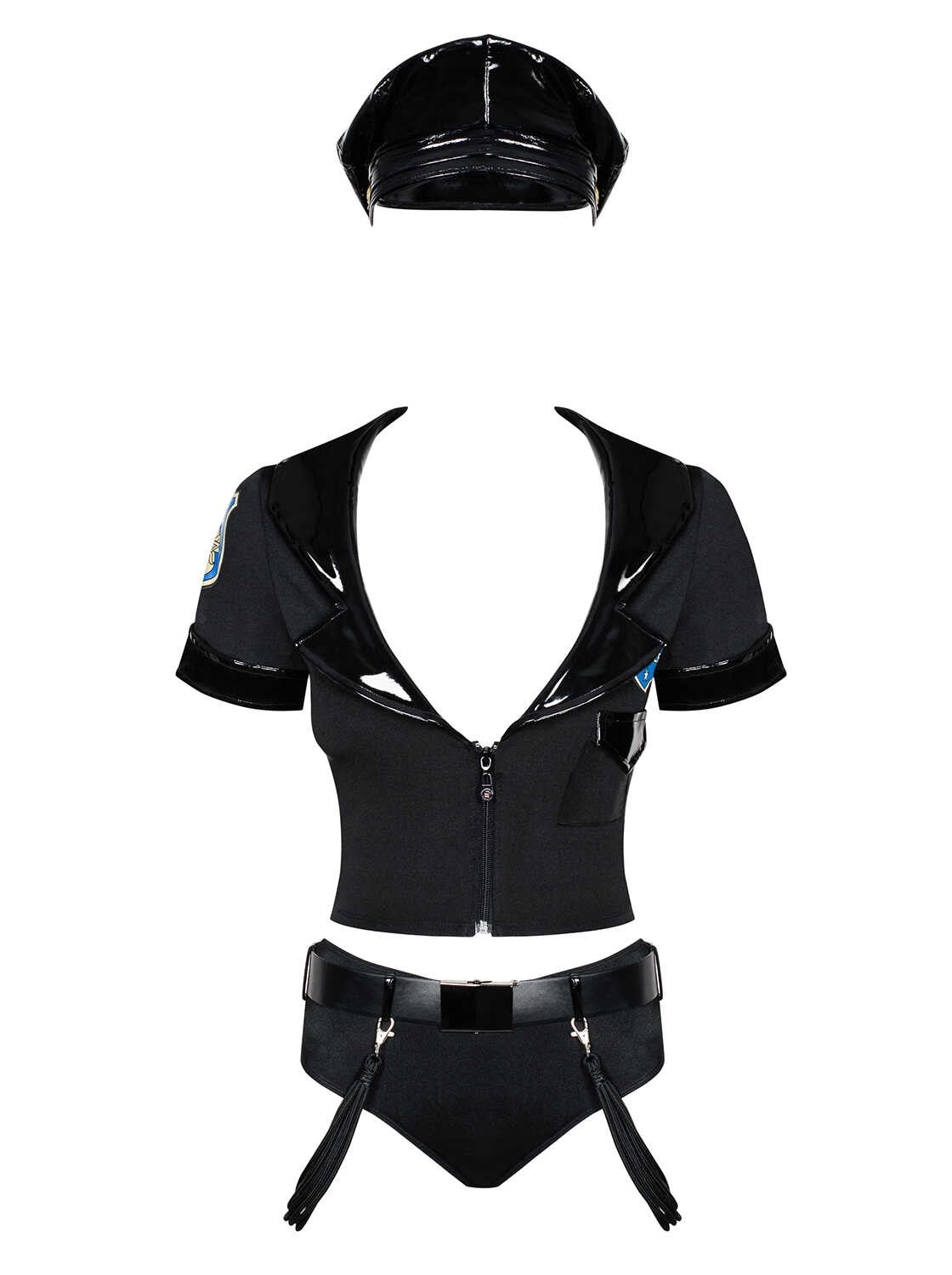 Police set Costume 6 pièces Noir