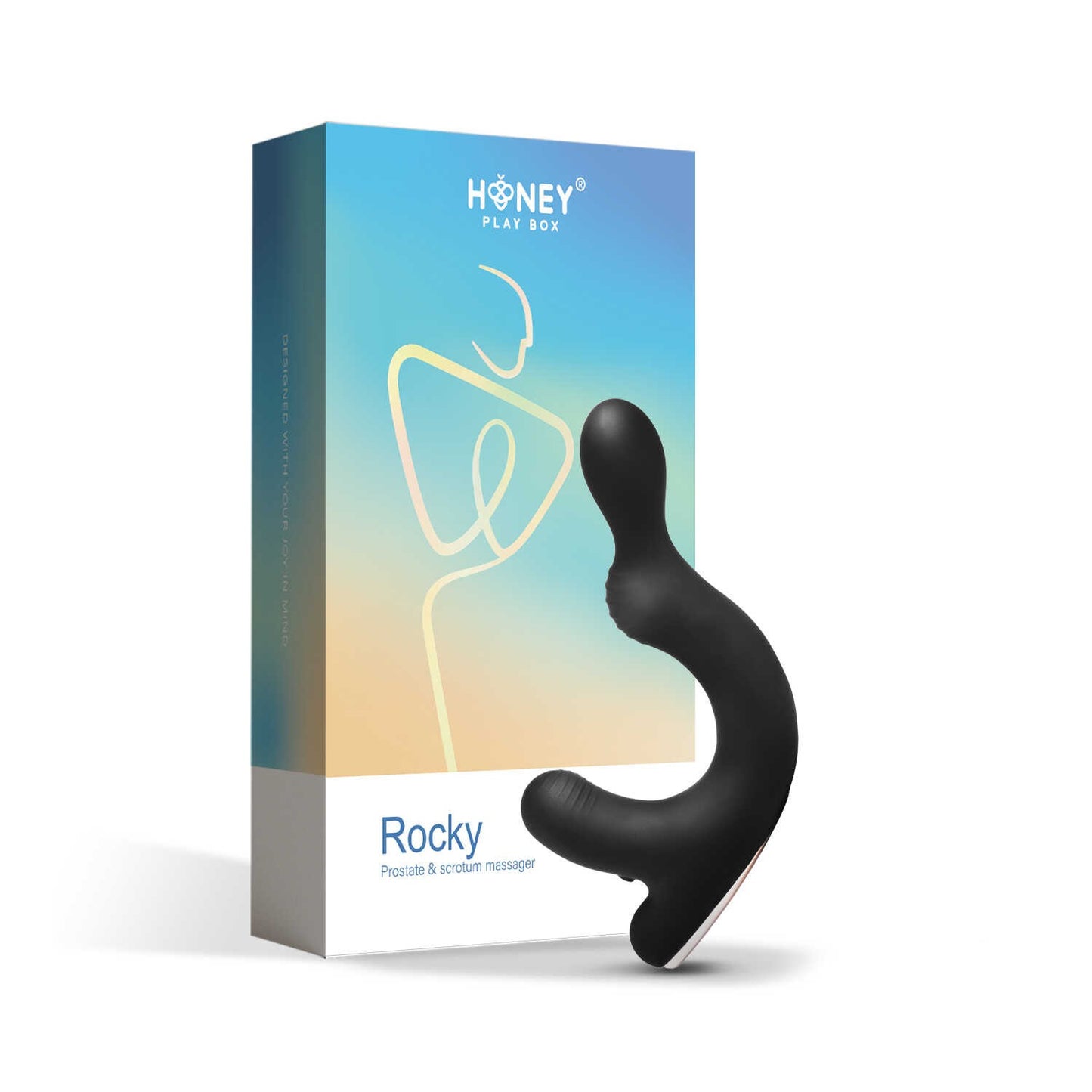 Rocky vibromasseur pour la prostate et le scrotum Noir