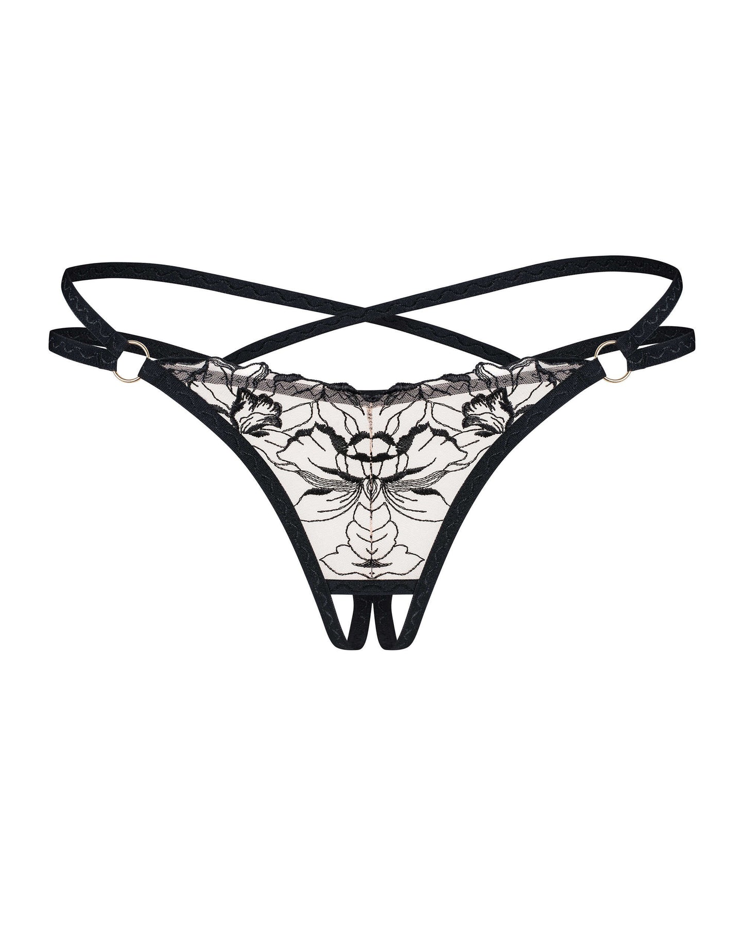 Vila blanes string ouvert Noir
