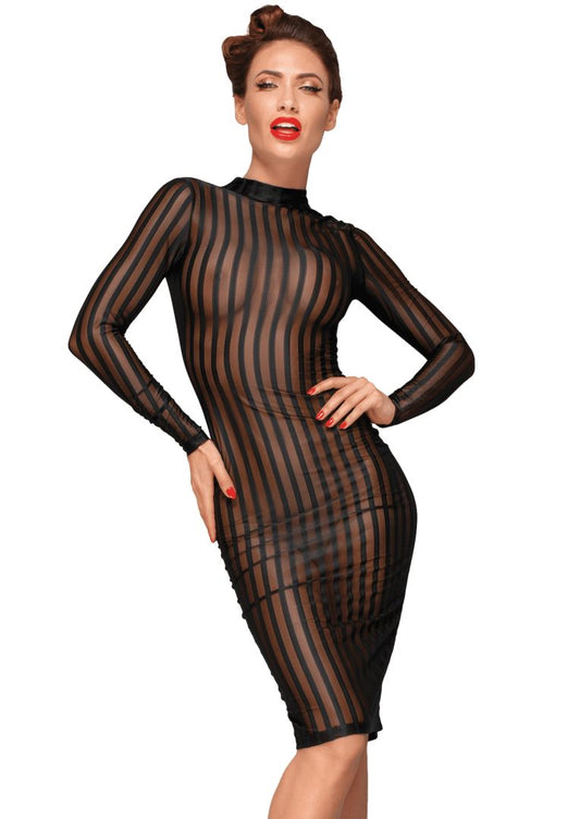 F182 Robe classique en tulle élastique