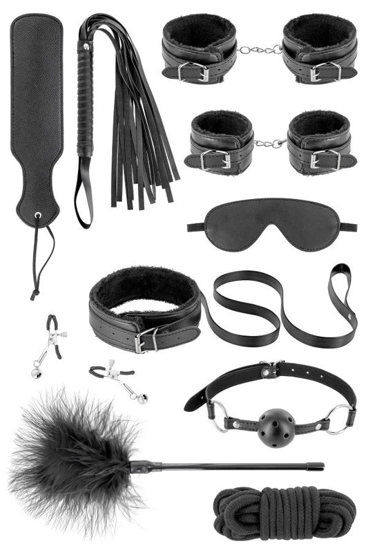 Coffret Bondage SM 10 pièces cuir