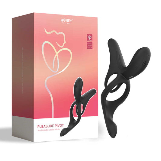 PLEASURE PIVOT Vibromasseur pour couples contrôlé par application Noir