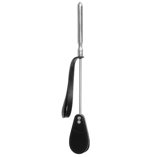 Cravache Métal Courte mèche Large Noir