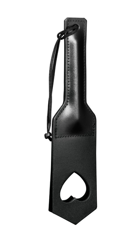 Paddle en Cuir Cœur Noir