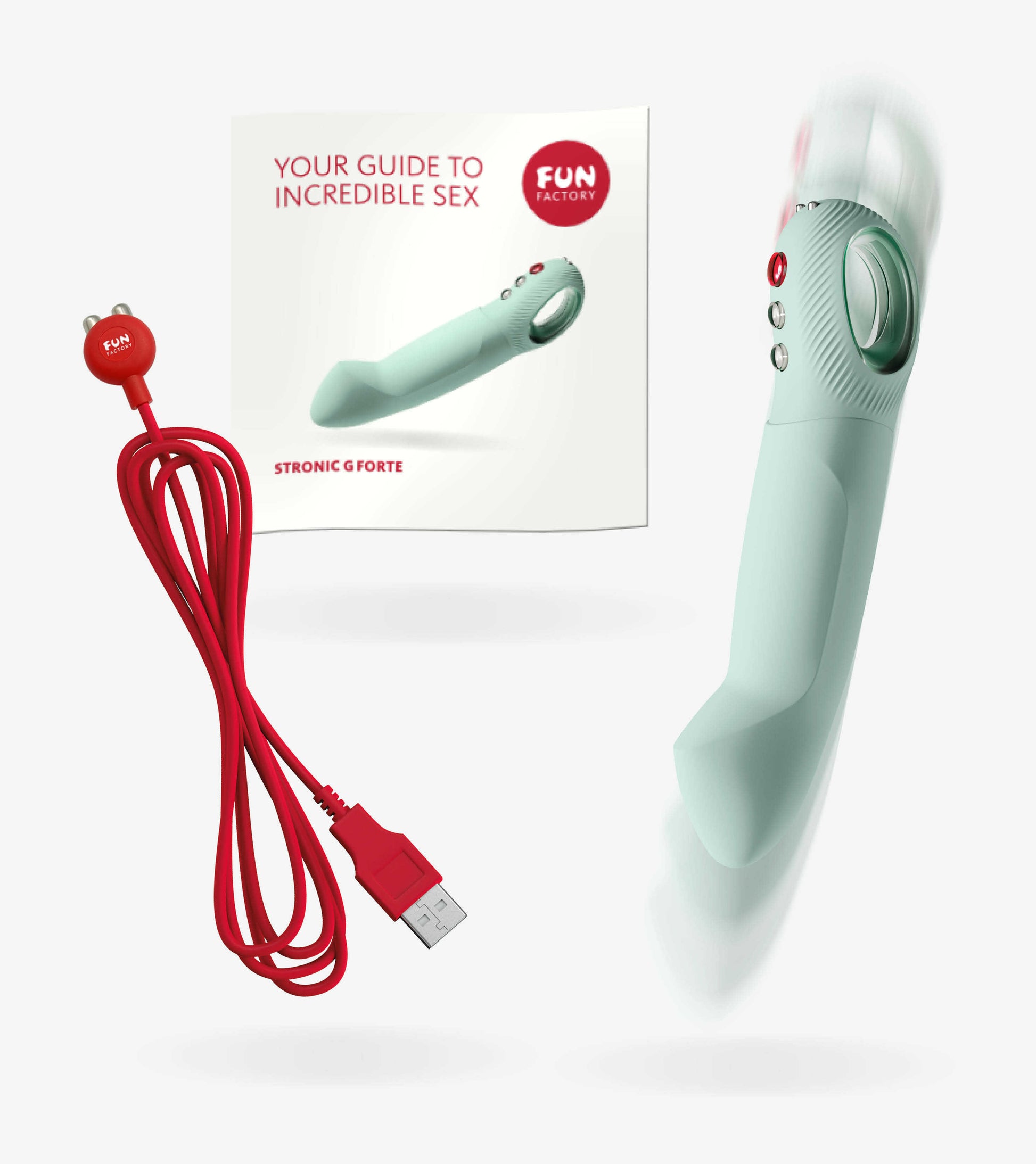 Stronic G Forte pulsateur point G - Vert Sage - Fun Factory - Vibromasseur disponible chez LollyDoll, pas cher