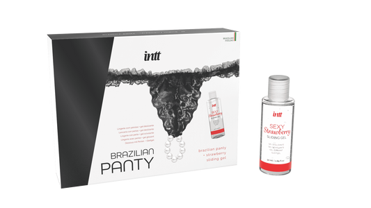Black brazilian panty String et lubrifiant