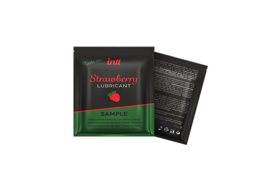 Echantillon Fraise lubricant Lubrifiant base eau 2ml