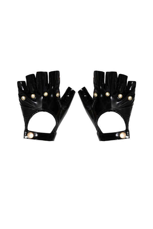 F263 Gants sans doigts en PVC