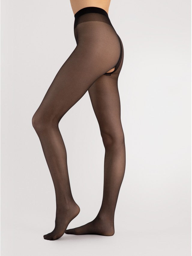 Ouvert Collants 20 DEN Noir