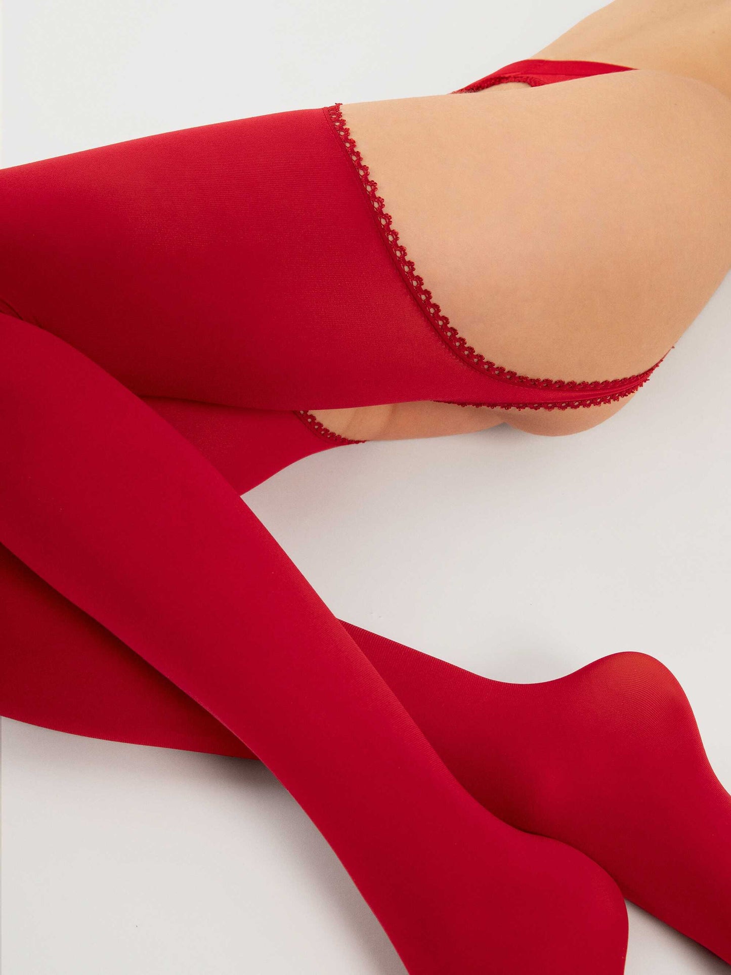 Diavola Bas jarretelles 60 DEN Rouge
