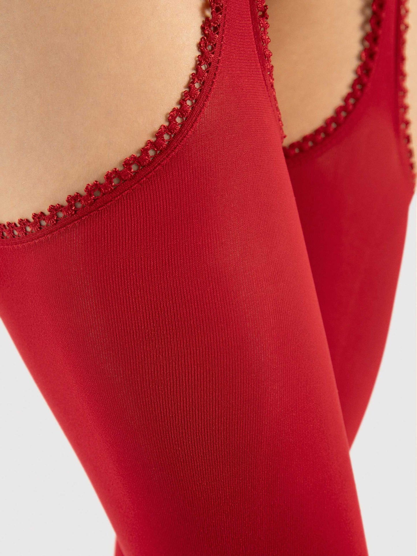 Diavola Bas jarretelles 60 DEN Rouge