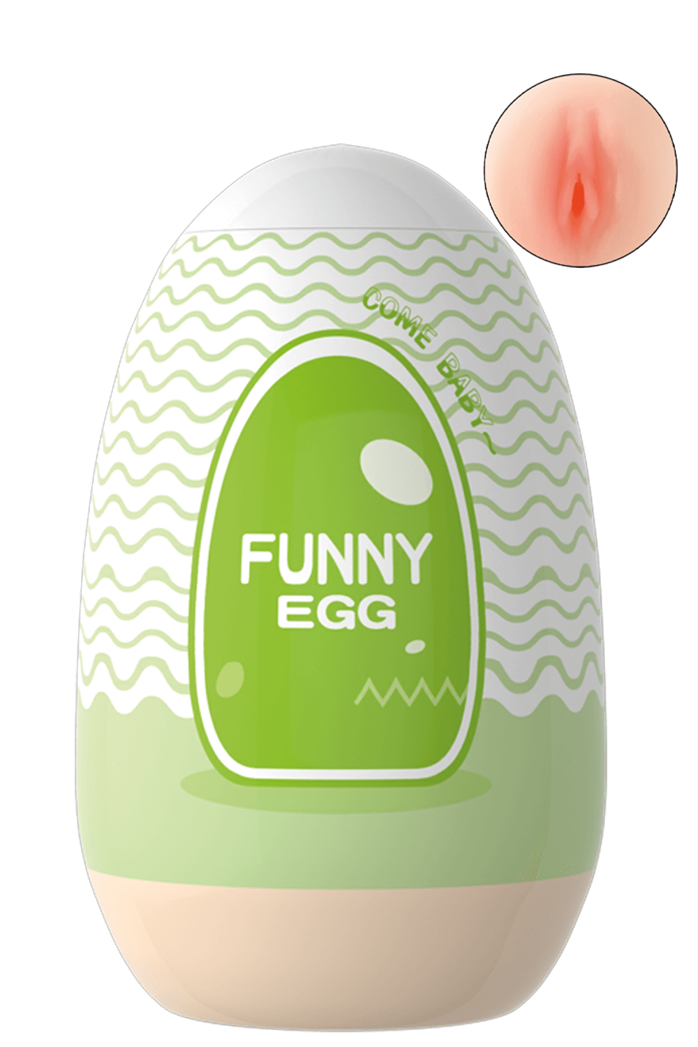 Gaine Masturbatrice Réutilisable FUNNY EGG Design Réaliste Vagin lèvres fines